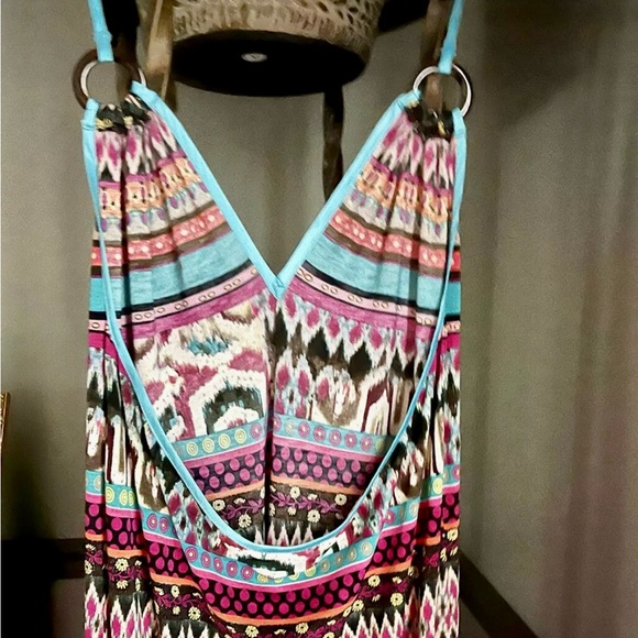 Halter Print Midi Dress Size- 4-8 - Picture 6 of 9